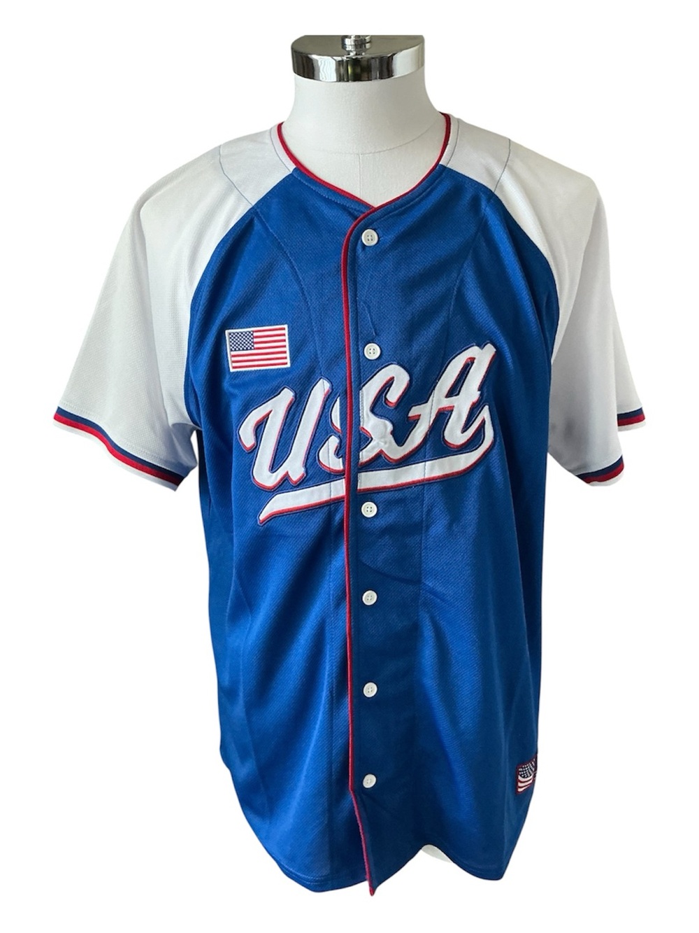 Team USA World Baseball Classic WBC 2026 Jersey Size Large Blue White NWT